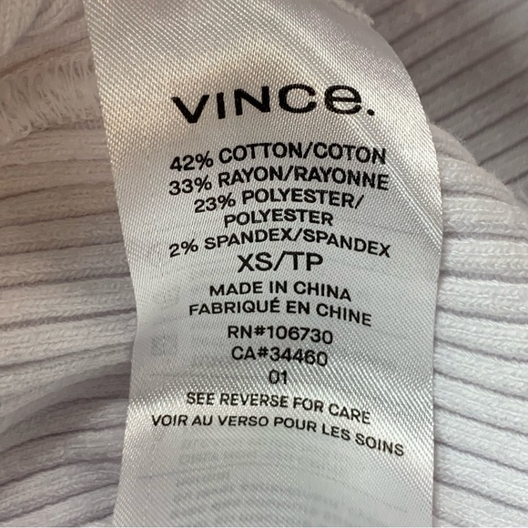 Vince Rib Scoop Back Bodysuit in Optic White - Picture 10 of 11